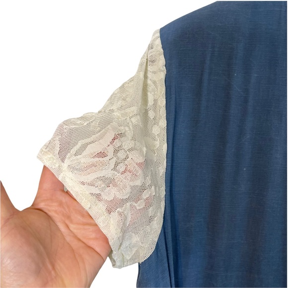 MOLLY MALLOY Vintage Layered Lace Top Vest Pleated Skirt MIDI GrannyCore Dress - Picture 11 of 14